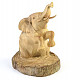 Elephant light wood carving from Indonesia 24cm discount