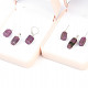 Ruby crystal gift set of jewelry Ag 925/1000