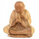 Praying monk wooden statuette 20cm