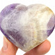 Smooth heart amethyst chevron 112g