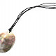 Perleťový náhrdelník tmavý ovál (65mm)