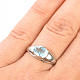 Blue topaz oval ring Ag 925/1000 cut
