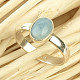 Ring aquamarine oval silver Ag 925/1000