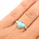 Larimar ring heart shape size 60 Ag 925/1000 3.41g