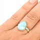Ring with larimar size 51 Ag 925/1000 3.03g