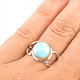 Larimar ring decorated round size 59 Ag 925/1000 4.1g