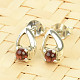 Earrings with garnet Ag 925/1000 purse