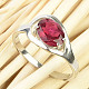 Ring tourmaline rubellite oval 8x6mm Ag 925/1000
