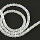 Necklace moonstone cut lenses Ag 925/1000 18g