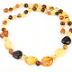 Amber necklace of irregular pieces mix (15.02g)