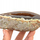 Brown agate geode with cavity 290 g