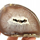 Brown-white agate geode with cavity 208 g
