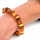 Amber bracelet smooth pebbles for men (15.9g)