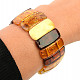 Wide amber bracelet 28mm