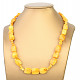 Amber necklace light roped mix of shapes 55cm