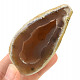 Light brown agate geode with cavity 121 g