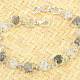 Diamond, moonstone bracelet Ag 925/1000 13.7 g