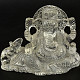 Ganesha and the mouse - figurines made of crystal 8.4 cm