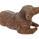 Dark wood dog (Indonesia) 25cm