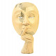 Standing wooden mask from Indonesia (24cm)