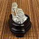 Happy Buddha made of crystal on a stand 8.7 cm