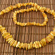 Light amber necklace of flat chopped pieces (62cm)