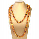 Long necklace amber mix of cut stones (approx. 123cm)