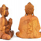 Modlící se buddha dřevořezba z Indonésie 20cm