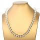 Crystal necklace smooth balls 10mm 52cm
