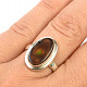 Fire agate ring Ag 925/1000 5.9g size 55