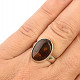 Fire agate ring Ag 925/1000 4.6g size 52