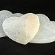 Selenite flat heart from Morocco 10cm