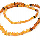 Amber necklace with a mix of smooth stones (68cm)