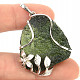 Moldavite pendant with silver Ag 925/1000 14.0g Chlum