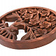 Tree of life with flowers carved relief 20cm