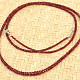 Rubín QA broušený náhrdelník zapínání Ag 925/1000 61cm (10,0g)