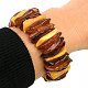 Amber bracelet large stones mix 51g