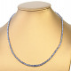 Safír broušený náhrdelník zapínání Ag 925/1000 45cm (6,8g)