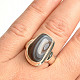 Agate silver ring Ag 925/1000 10.6g size 54
