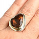 Ohnivý achát stříbrný prsten Ag 925/1000 8,0g vel.56