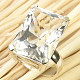 Ring large cut crystal Ag 925/1000 10.7g size 52