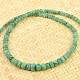 Náhrdelník smaragd buttony brus zapínání Ag 925/1000 45cm (18,1g)