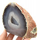 Gray agate geode with cavity (Brazil) 573g