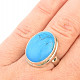 Ring with stone howlite / tyrkenite Ag 925/1000 8.7g size 54