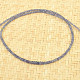 Safír broušený náhrdelník zapínání Ag 925/1000 45cm (6,8g)
