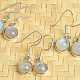 Round earrings moonstone Ag 925/1000