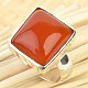 Ring carnelian square Ag 925/1000 9.4g size 57