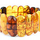 Wide amber bracelet 32mm