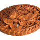 Koi carp circular relief wood 30cm