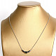 Necklace of moldavite and garnets standard cut Ag 925/1000 (48cm)